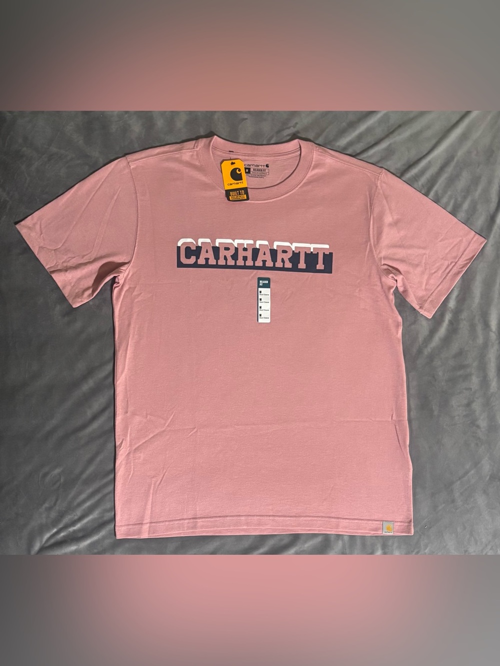 Carhartt Pink Relaxed Fit Heavyweight Logo Graphic T-Shirt NWT M